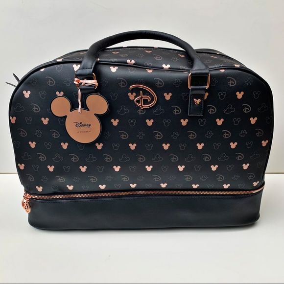 Disney Mickey Mouse Black/Rose Gold Weekender Travel bag - Picture 11 of 16